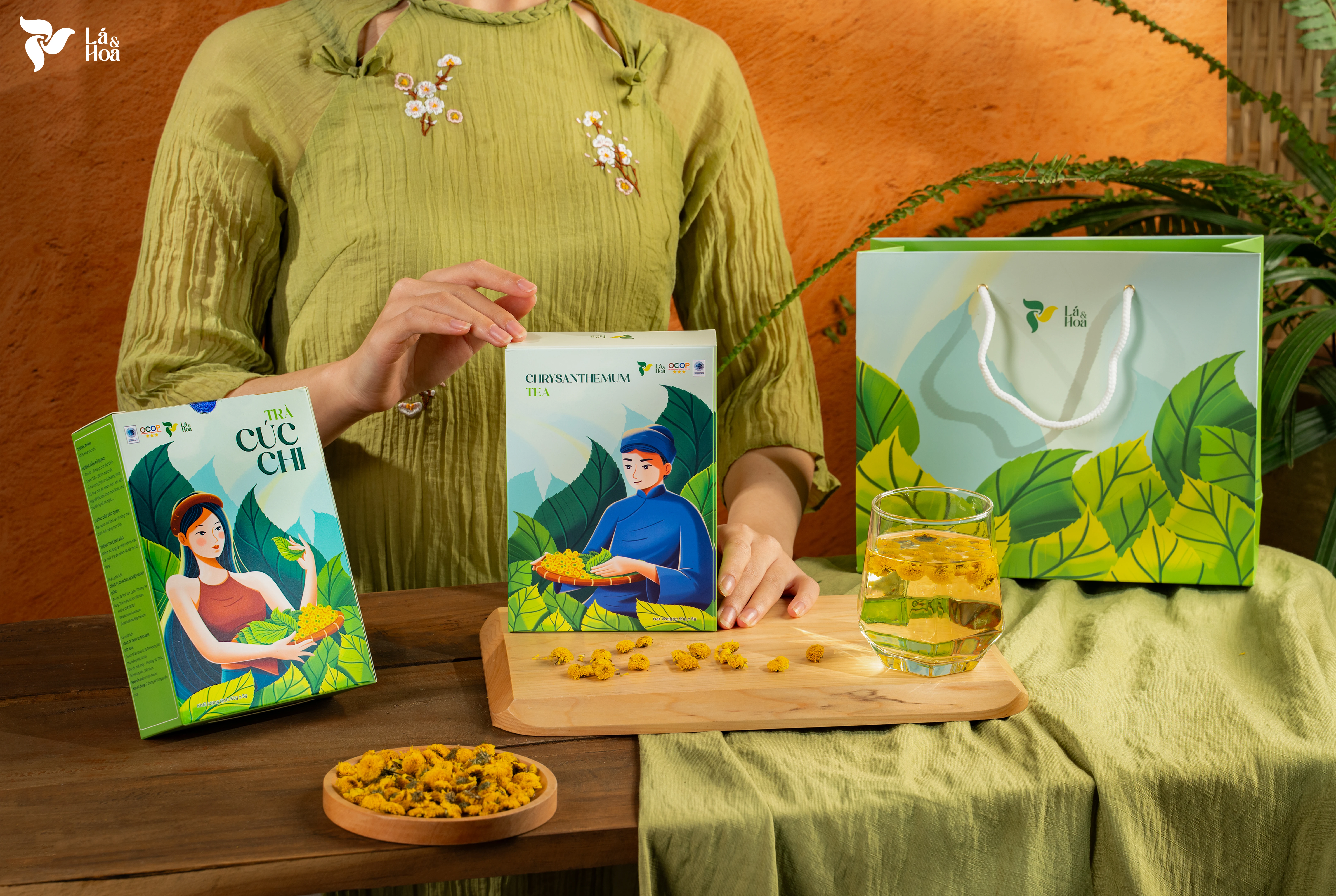 Trà Cúc Chi Lá và Hoa