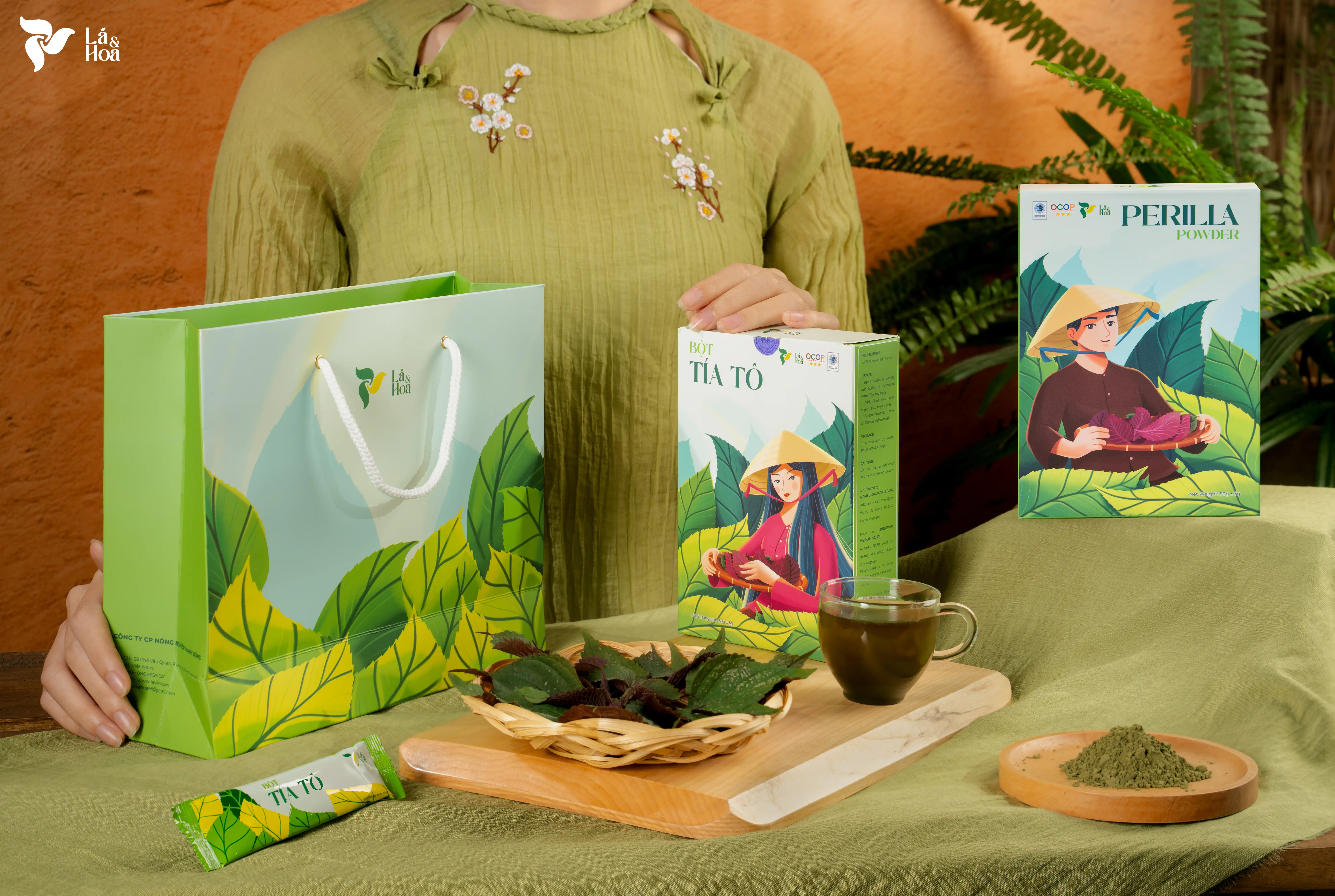 Bột Tía Tô Lá và Hoa